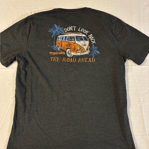 Men’s Gray Graphic T-Shirt with Van Design